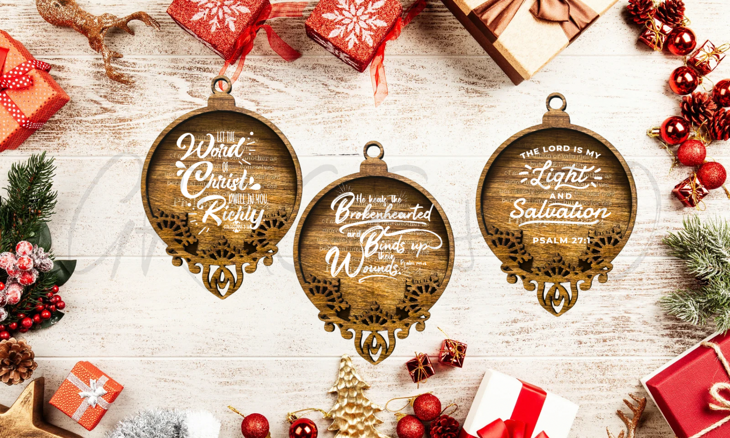 Personalized Bible Verse Christmas Ornament | Custom Scripture Tree Decor