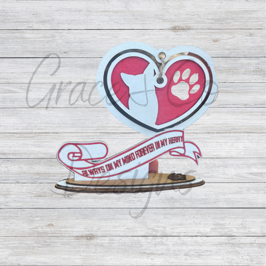 Pet Memorial Keepsake – “Always on My Mind, Forever in My Heart”