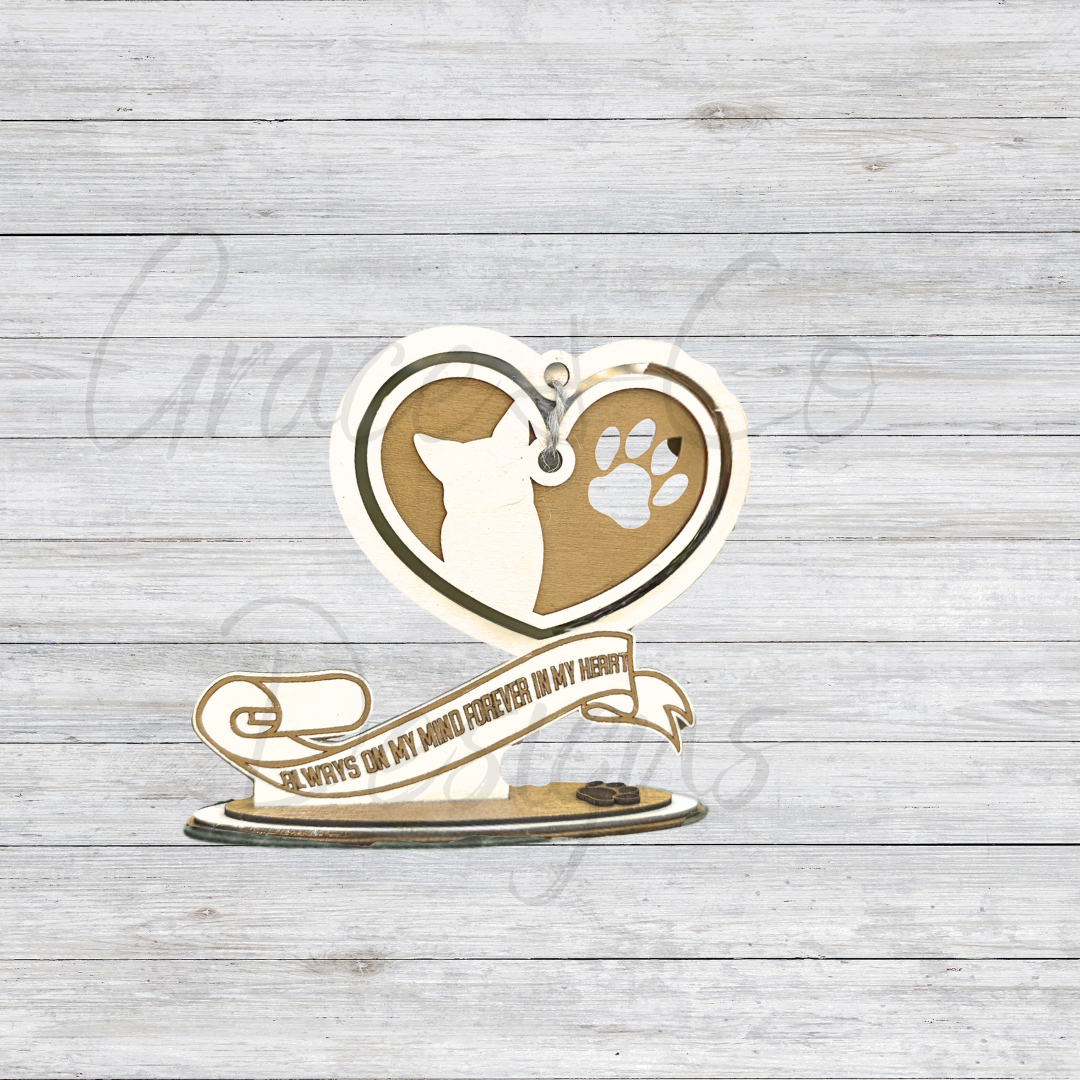 Pet Memorial Keepsake – “Always on My Mind, Forever in My Heart”
