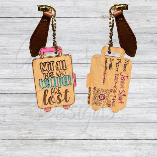 Personalized Wooden Luggage Tag